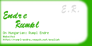 endre rumpl business card